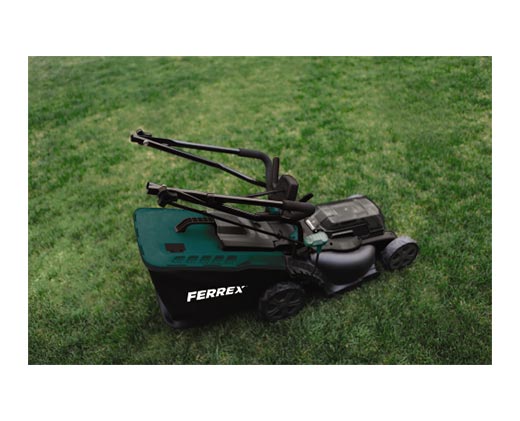 Ferrex battery lawn online mower