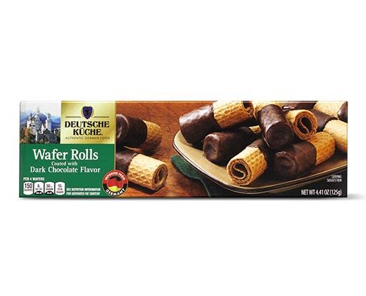 Deutsche Kuche Dark Chocolate Wafer Rolls