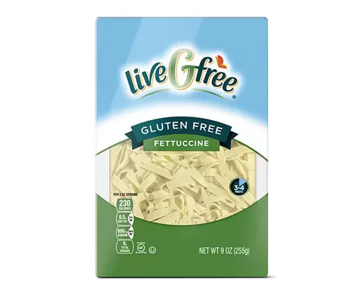 Aldi liveGfree gluten free fettuccine pasta (dry)