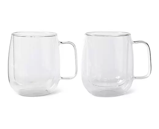 Aldi Crofton Double Walled Coffee Mug 2 pack