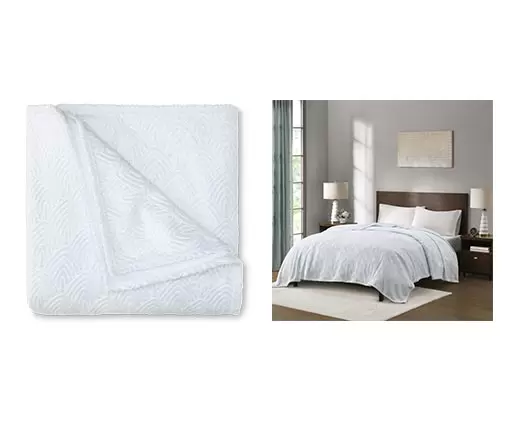 Huntington Home Full/Queen or King Size Sculpted Blanket Bedding